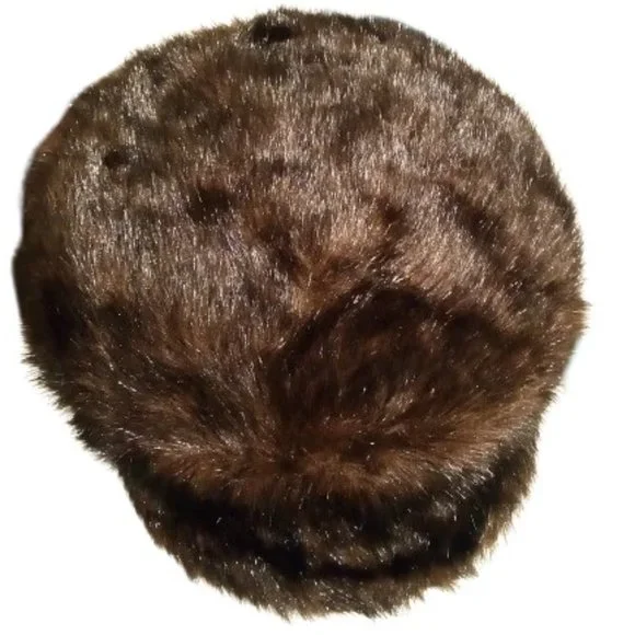 New 1970\'s Vintage Mink Faux Fur Newsboy Cap. 100% Polyester Soft & Cozy! Vintage Mink Fur Hat – to la mer vintage main image 4